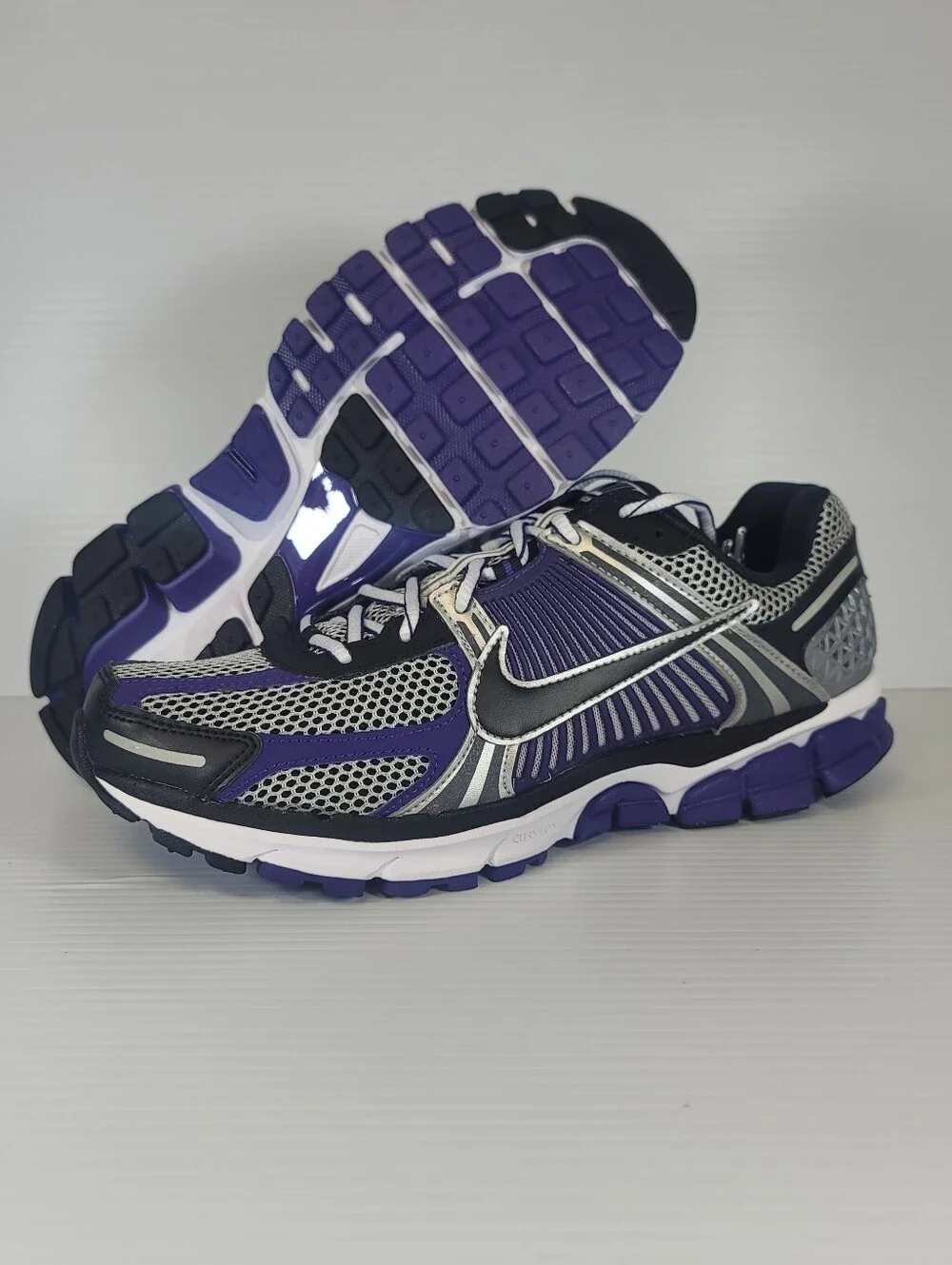 Mens Size Nike Air Zoom Vomero 5 Metallic Silver Court Purple Shoes Sneakers